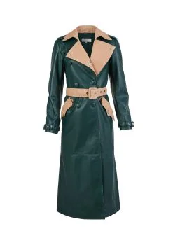 Fleur Du Mal Leather Trench Coat -Lingerie Store leathertrenchflat1