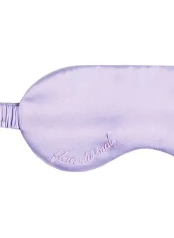 Fleur Du Mal Logo Silk Eye Mask -Lingerie Store lilacmisteyemaskflat2