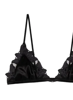 Fleur Du Mal Lily Triangle Bralette -Lingerie Store lily triangle flat2