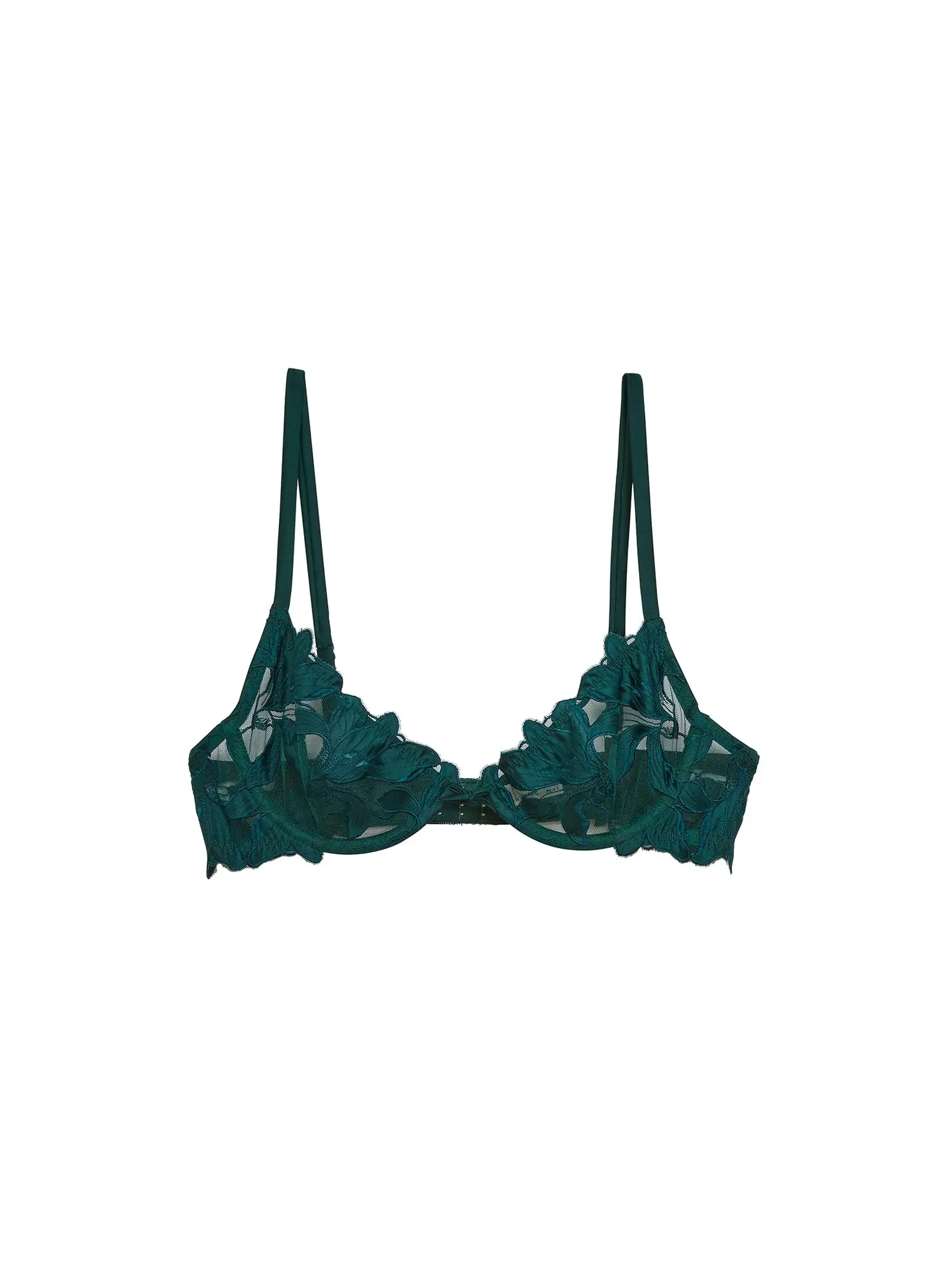 Fleur Du Mal Fuller Cup Lily Embroidery Plunge Demi Bra 4 Fleur Du Mal Fuller Cup Lily Embroidery Plunge Demi Bra - Image 4