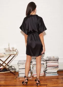 Fleur Du Mal Short Sleeve Mini Robe -Lingerie Store look18 1906full