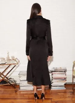 Fleur Du Mal Eco Luxe Trench Coat -Lingerie Store look22 2188full