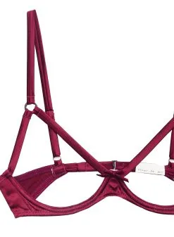 Fleur Du Mal Luxe Ouvert Bra -Lingerie Store luxeouvertbramulberryflat2