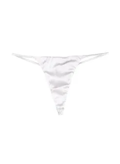 Fleur Du Mal Luxe V String -Lingerie Store luxevstringivoryflat1