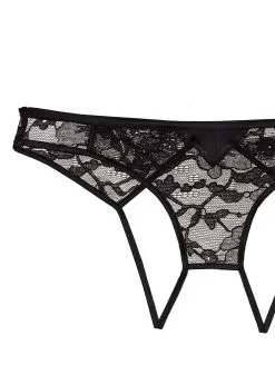 Fleur Du Mal Magnolia Lace Ouvert Panty -Lingerie Store magnolia ouvert flat2