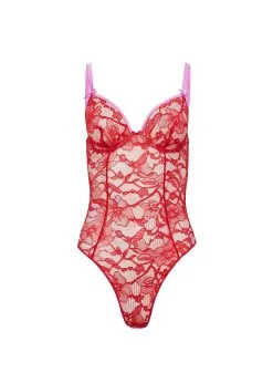 Fleur Du Mal Magnolia Lace Ouvert Bodysuit -Lingerie Store magnoliabodysuitflat1