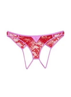 Fleur Du Mal Magnolia Lace Ouvert Panty -Lingerie Store magnoliaouvertflat1