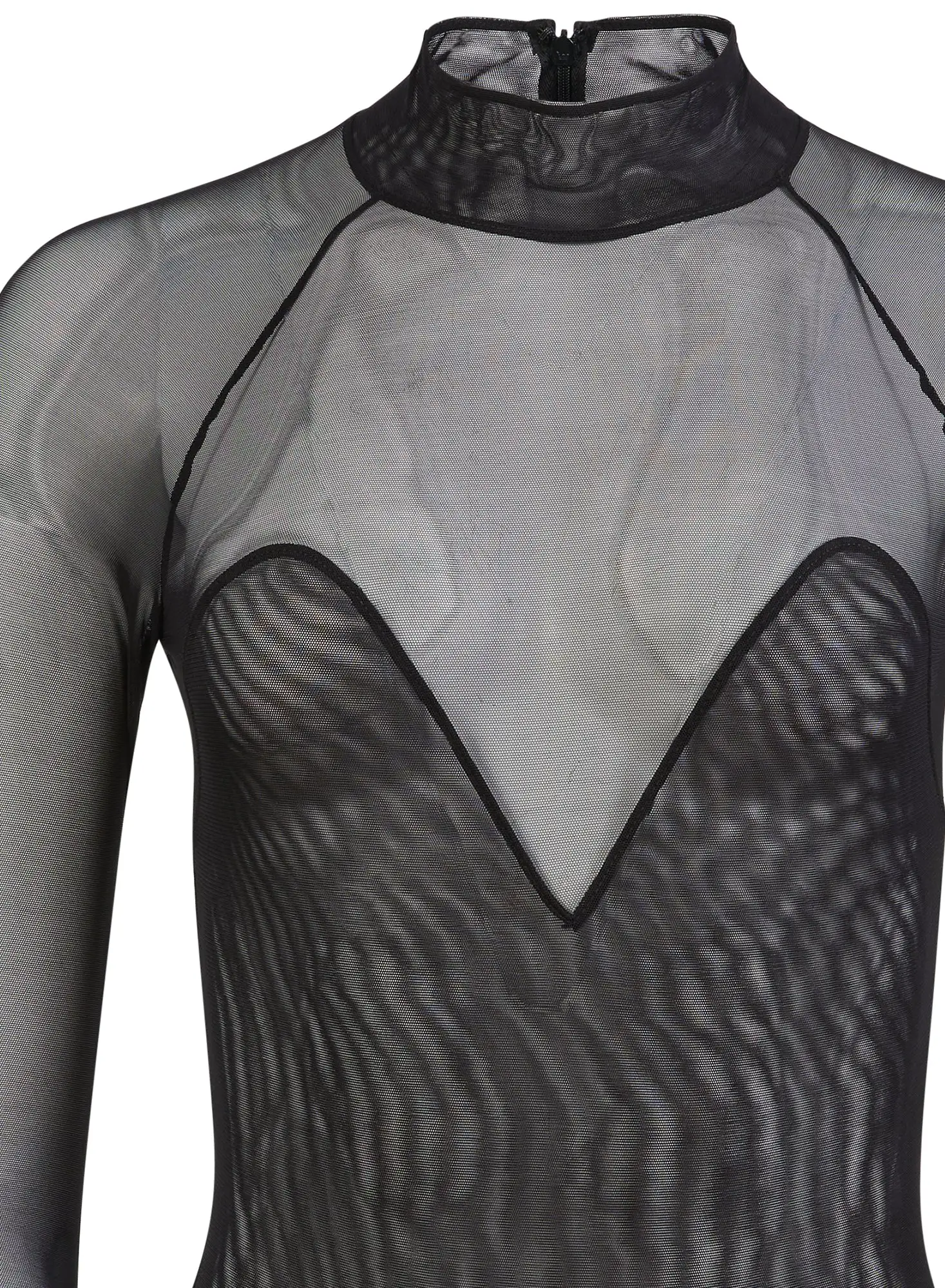 Fleur Du Mal Mesh Long Sleeve Bodysuit 9 Fleur Du Mal Mesh Long Sleeve Bodysuit - Image 9
