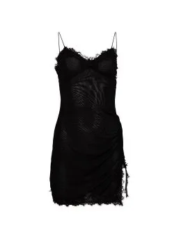 Fleur Du Mal Mesh & Lace Mini Slip -Lingerie Store meshdressflat1