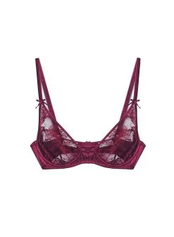 Fleur Du Mal Fuller Cup Magnolia Lace Unlined Demi Bra
