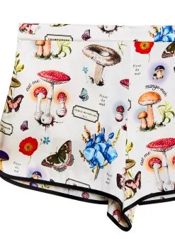 Fleur Du Mal Pajama Short -Lingerie Store mushroompjshortflat2