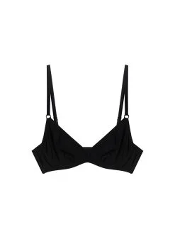 Fleur Du Mal Organic Cotton Unlined Demi Bra -Lingerie Store organiccottondemiflat1