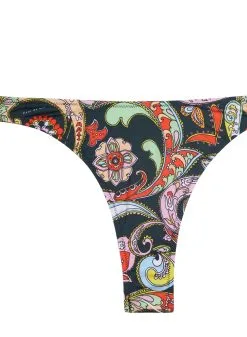 Fleur Du Mal High Leg Bikini Bottom -Lingerie Store paisleybikinibottomflat1