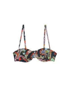Fleur Du Mal Balconette Bikini Top -Lingerie Store paisleybikinitopflat1