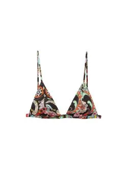Fleur Du Mal Luxe Triangle Bra -Lingerie Store paisleyluxetriangleflat1