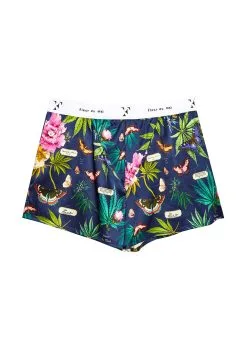 Fleur Du Mal Botanical Unisex Boxer Short -Lingerie Store papillonindigoflat2