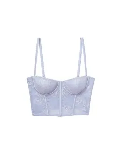 Fleur Du Mal Bouquet Lace Bustier Top -Lingerie Store pastelbustierflat1