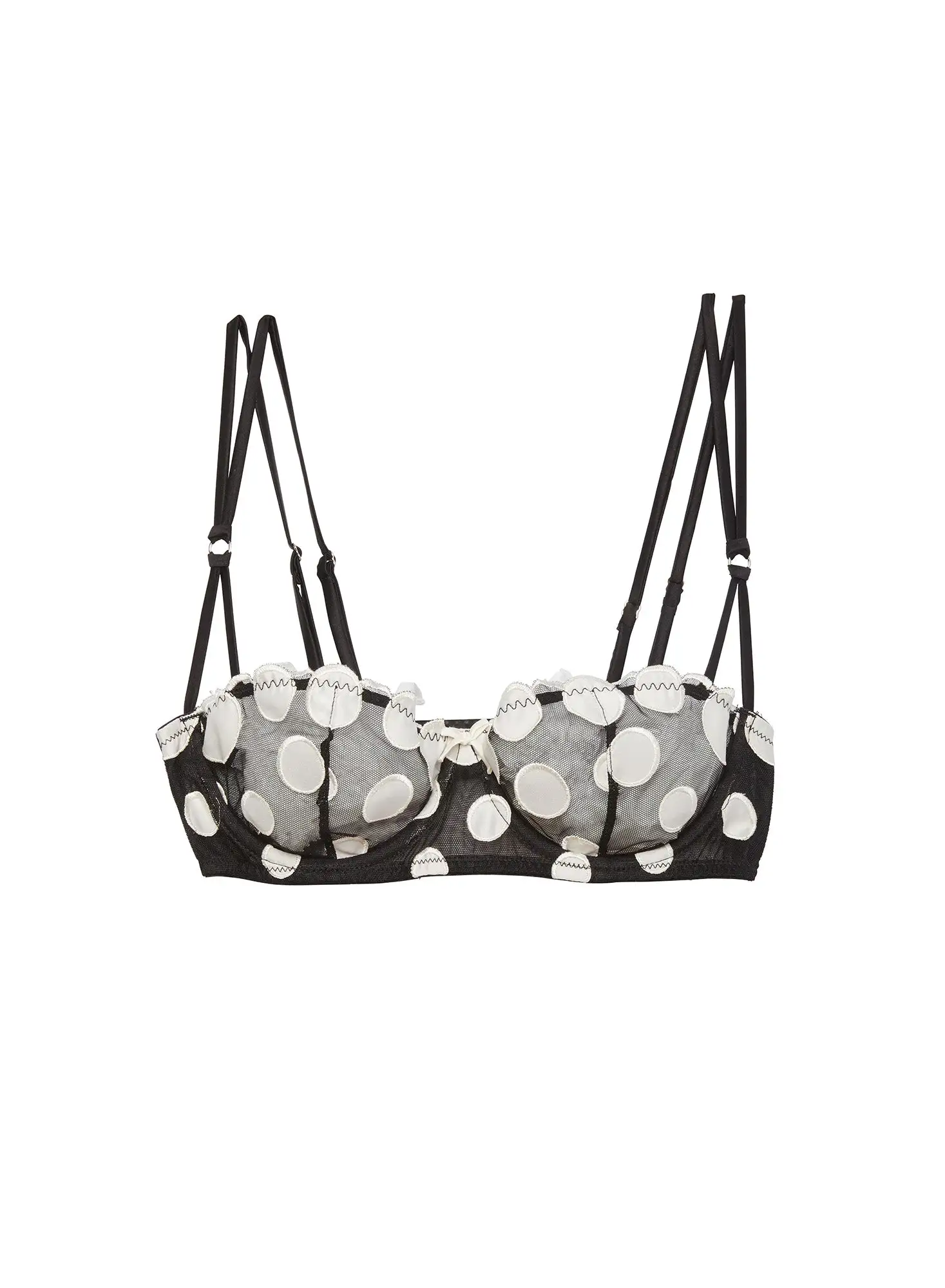 Fleur Du Mal Fuller Cup Polka Dot Embroidery Balconette Bra 3 Fleur Du Mal Fuller Cup Polka Dot Embroidery Balconette Bra - Image 3
