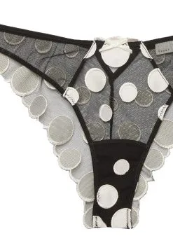 Fleur Du Mal Polka Dot Embroidery Cheeky -Lingerie Store polkadotcheekyflat2