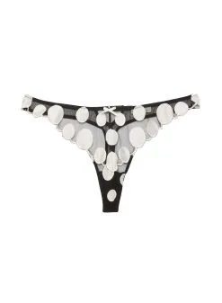 Fleur Du Mal Polka Dot Embroidery Thong -Lingerie Store polkadotthongflat1