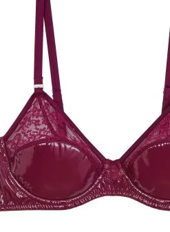 Fleur Du Mal Frankie Lace PVC Bebe Bra -Lingerie Store pvcbebebraflat2