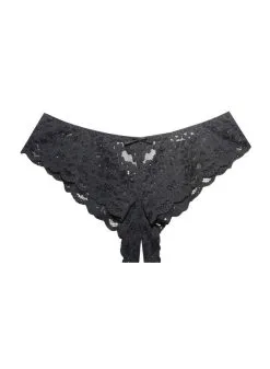 Fleur Du Mal Charlotte Crotchless Panty -Lingerie Store py0124 0100 1