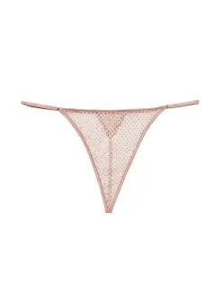 Fleur Du Mal Rhinestone Fishnet V String -Lingerie Store rhinestonethongflat1