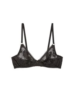 Fleur Du Mal Rosalia Lace Demi Bra -Lingerie Store rosaliademiflat1