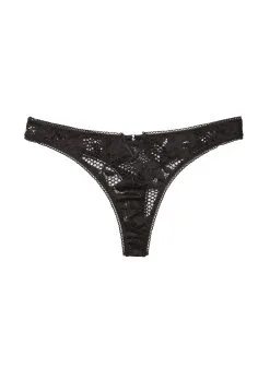 Fleur Du Mal Rosalia Lace Thong -Lingerie Store rosaliathongflat1