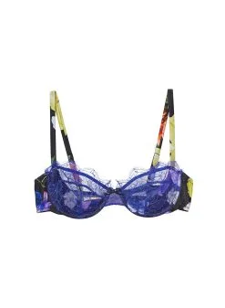 Fleur Du Mal Rose Lace Balconette -Lingerie Store roselacebalconetteflat1