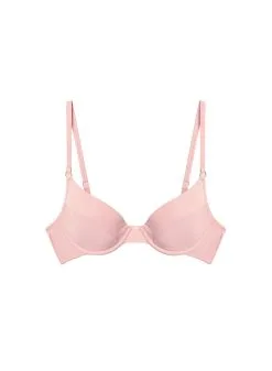 Fleur Du Mal Eco Luxe Jersey Lined Demi Bra -Lingerie Store rosepinkrecycleddemibraflat1