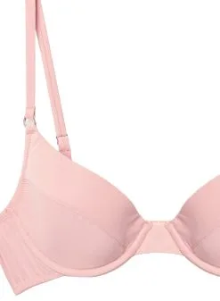 Fleur Du Mal Eco Luxe Jersey Lined Demi Bra -Lingerie Store rosepinkrecycleddemibraflat2