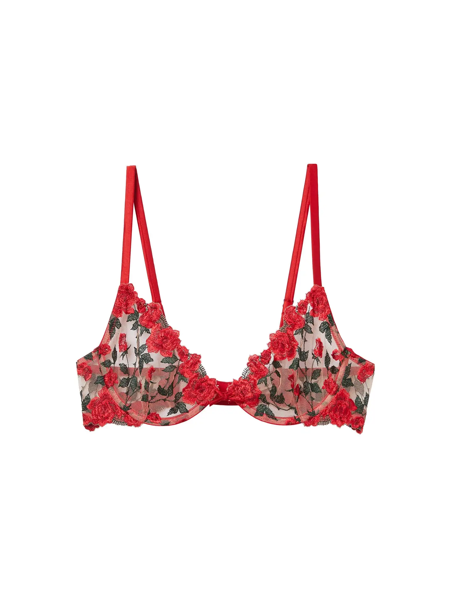 Fleur Du Mal Roses & Thorns Demi Bra 3 Fleur Du Mal Roses & Thorns Demi Bra - Image 3