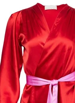 Fleur Du Mal Angel Sleeve Robe -Lingerie Store rougeangelsleeveflat2