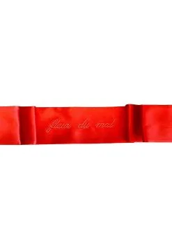 Fleur Du Mal Silk Blindfold -Lingerie Store rougeblindfoldflat2