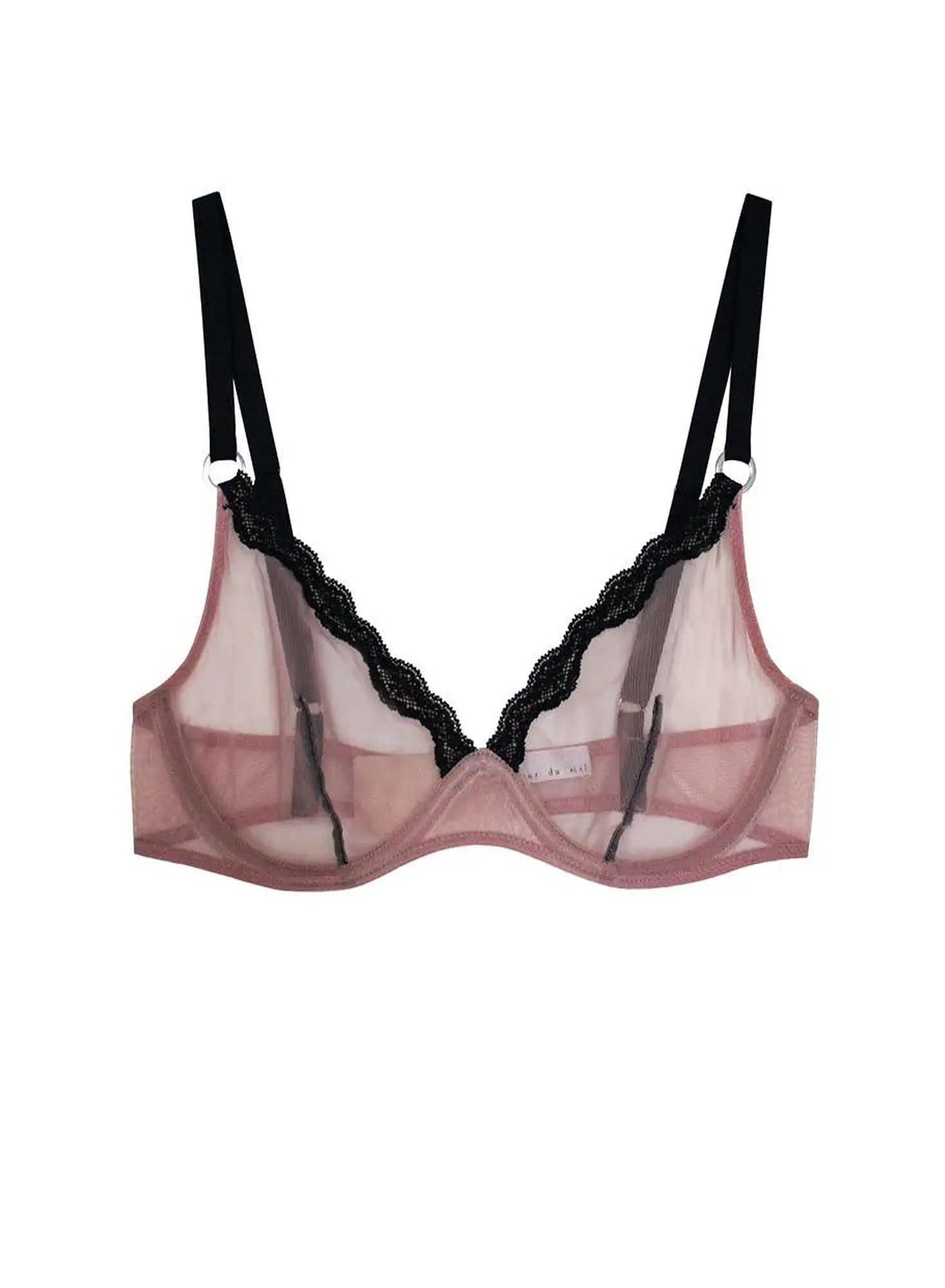 Fleur Du Mal Sheer Tulle Demi Bra 2 Fleur Du Mal Sheer Tulle Demi Bra - Image 2