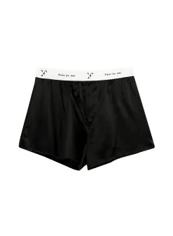 Fleur Du Mal Unisex Washable Silk Boxers 12 Fleur Du Mal Unisex Washable Silk Boxers -Lingerie Store silkboxersblackflat1