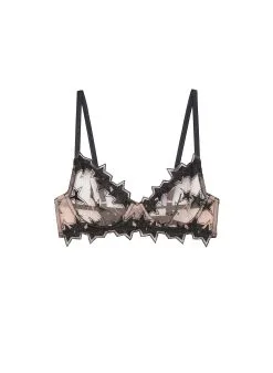 Fleur Du Mal Fuller Cup Super Star Embroidery Demi Bra -Lingerie Store starbraflat1