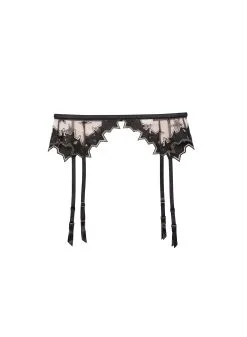 Fleur Du Mal Super Star Embroidery Garter Belt -Lingerie Store stargarterflat1