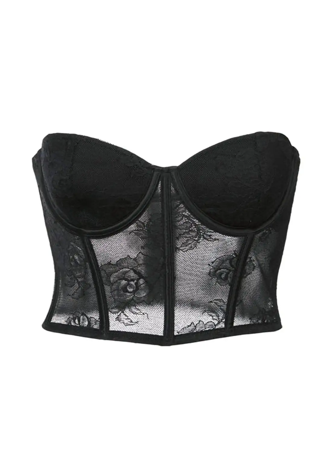 Fleur Du Mal Bouquet Lace Bustier Top 1 Fleur Du Mal Bouquet Lace Bustier Top