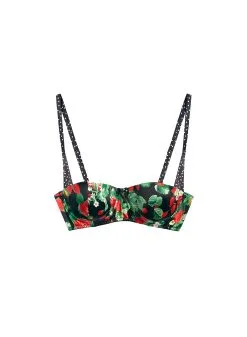 Fleur Du Mal Strawberry Print Balconette Bra 12 Fleur Du Mal Strawberry Print Balconette Bra -Lingerie Store strawberrybraflat1