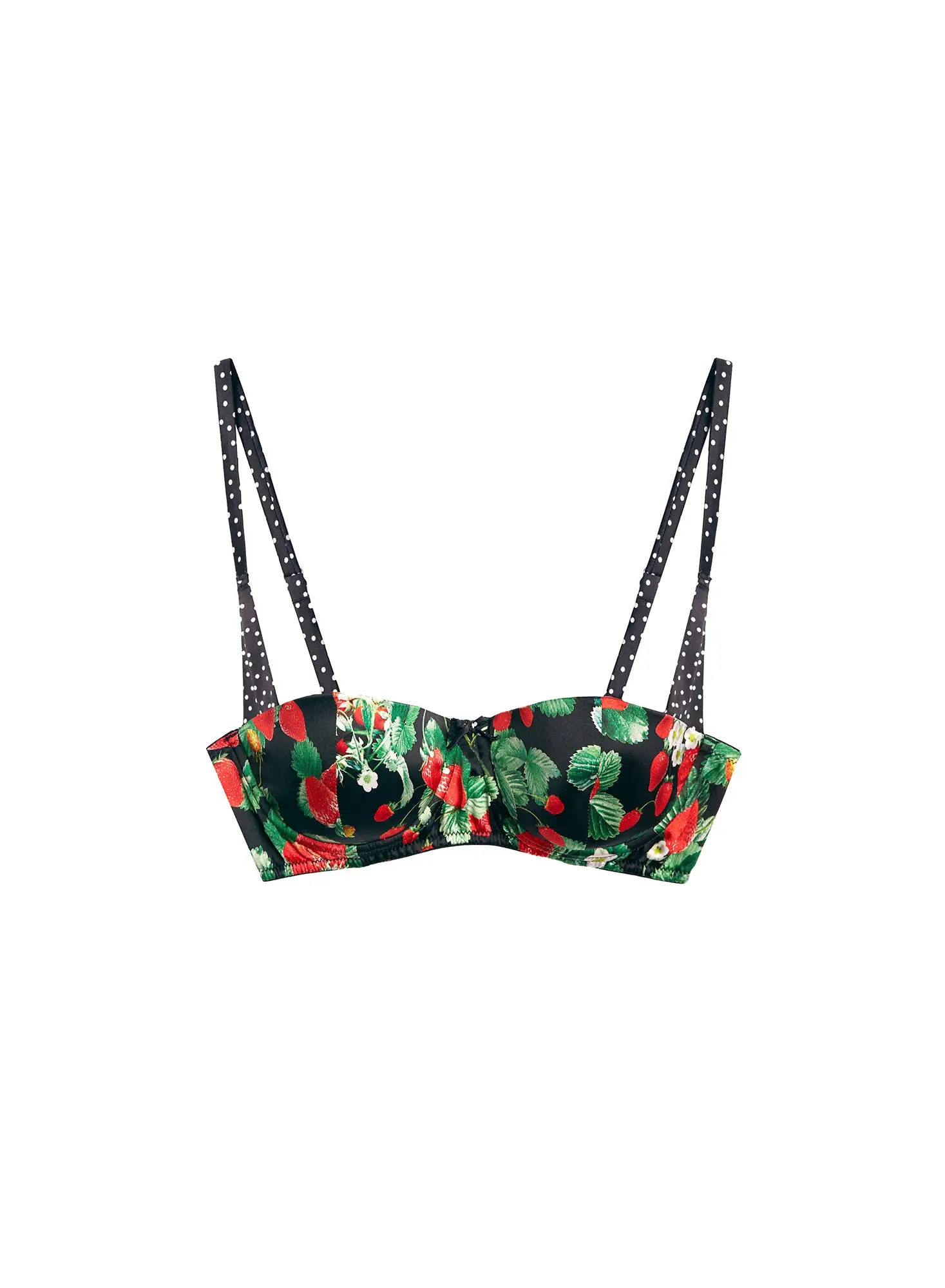 Fleur Du Mal Strawberry Print Balconette Bra 5 Fleur Du Mal Strawberry Print Balconette Bra - Image 5