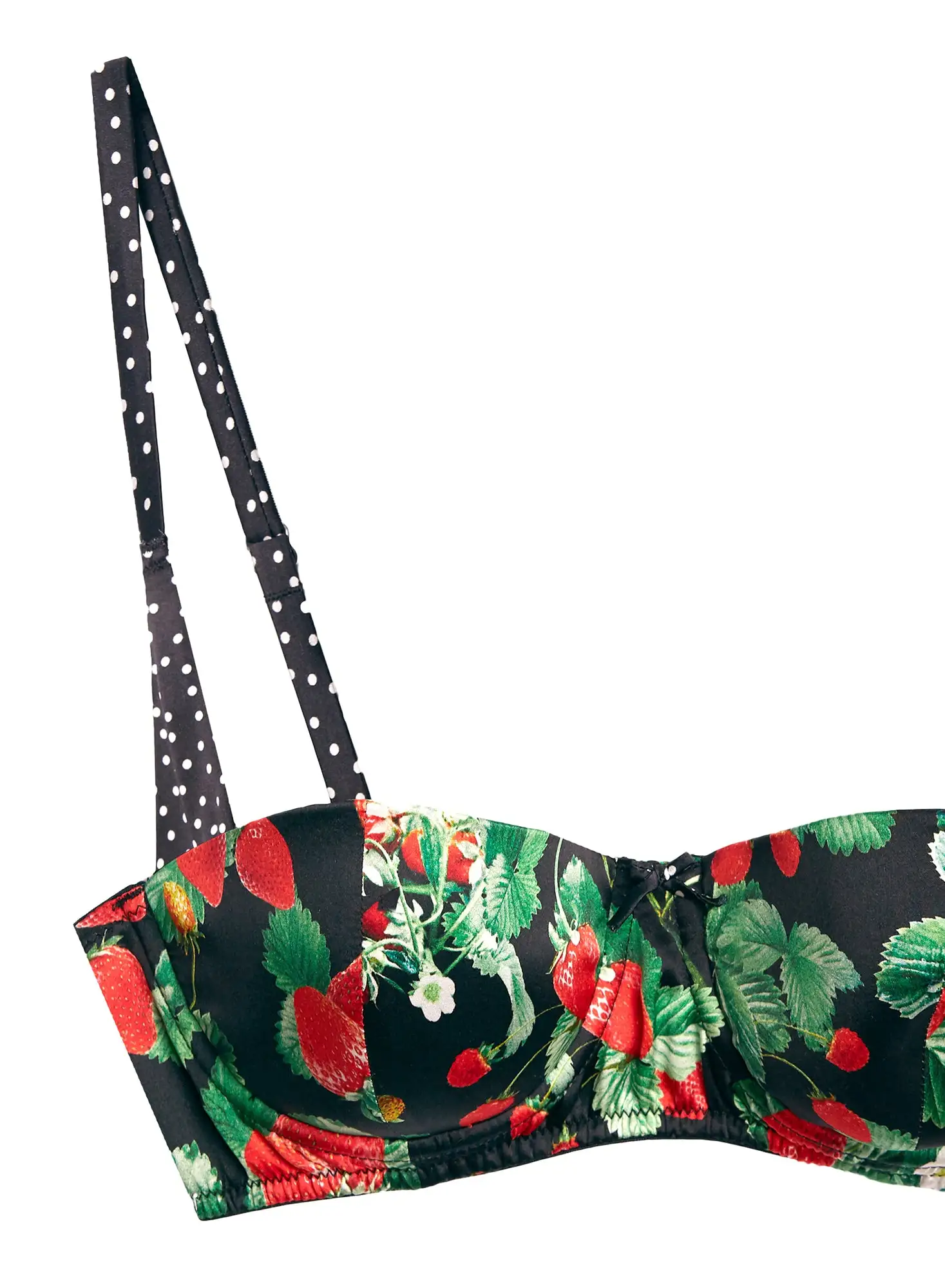 Fleur Du Mal Strawberry Print Balconette Bra 2 Fleur Du Mal Strawberry Print Balconette Bra - Image 2