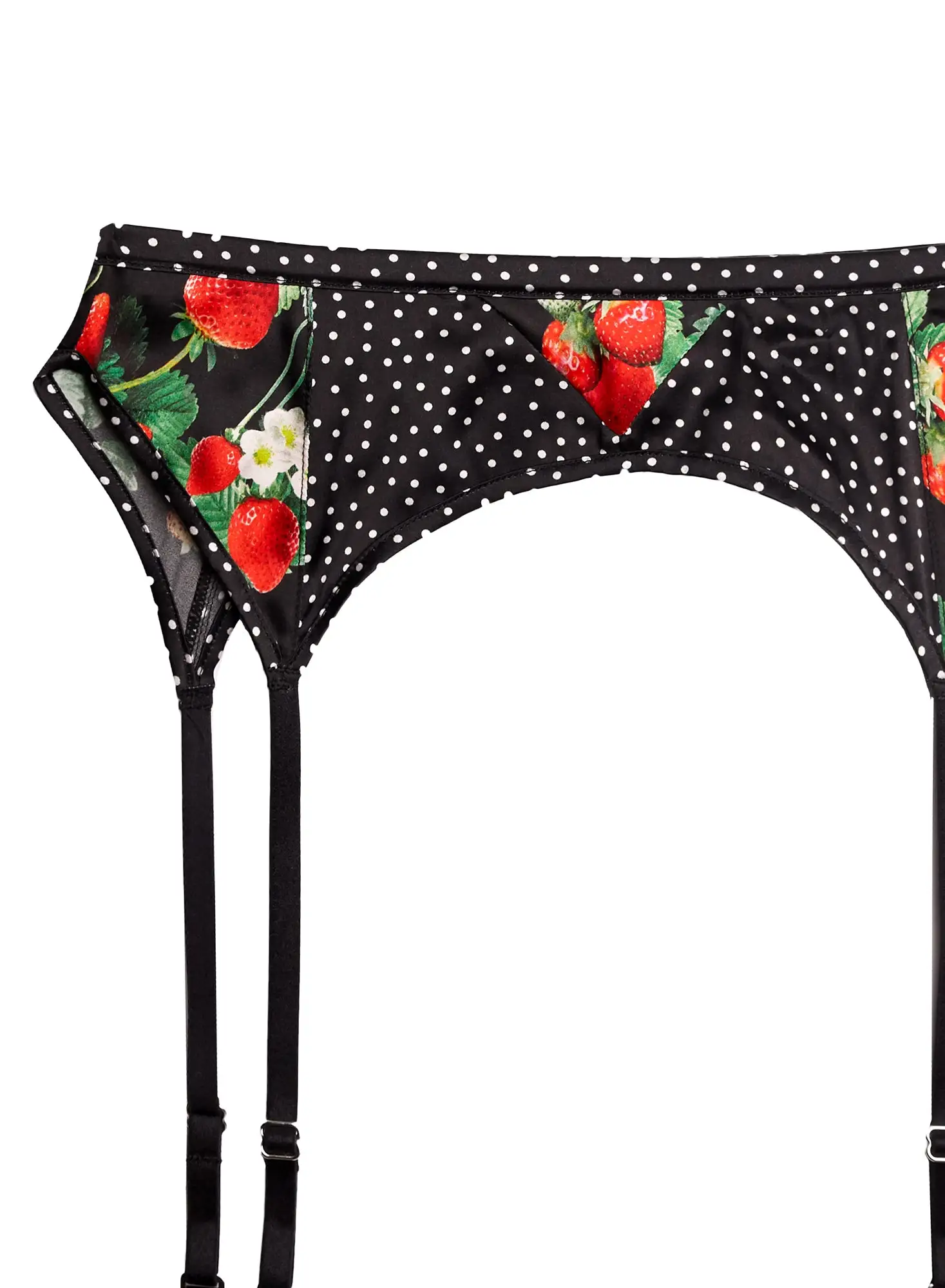 Fleur Du Mal Strawberry Print Garter 7 Fleur Du Mal Strawberry Print Garter - Image 7