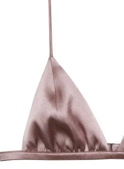 Fleur Du Mal Luxe Triangle Bra -Lingerie Store tan3