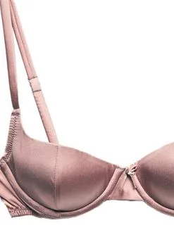 Fleur Du Mal Satin Luxe Balconette Bra 15 Fleur Du Mal Satin Luxe Balconette Bra -Lingerie Store tanbalconetteflat2