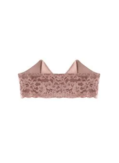 Fleur Du Mal Charlotte Bandeau Bra -Lingerie Store tanbandeauflat2