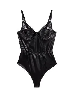 Fleur Du Mal Vegan Leather Bebe Bodysuit 11 Fleur Du Mal Vegan Leather Bebe Bodysuit -Lingerie Store veganleatherbebebodysuitflat1
