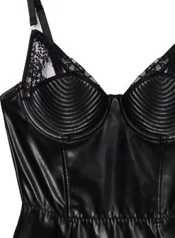 Fleur Du Mal Vegan Leather Bebe Bodysuit 14 Fleur Du Mal Vegan Leather Bebe Bodysuit -Lingerie Store veganleatherbebebodysuitflat2