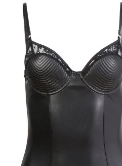 Fleur Du Mal Vegan Leather Bebe Slip Dress 15 Fleur Du Mal Vegan Leather Bebe Slip Dress -Lingerie Store veganleatherbebedressflat2